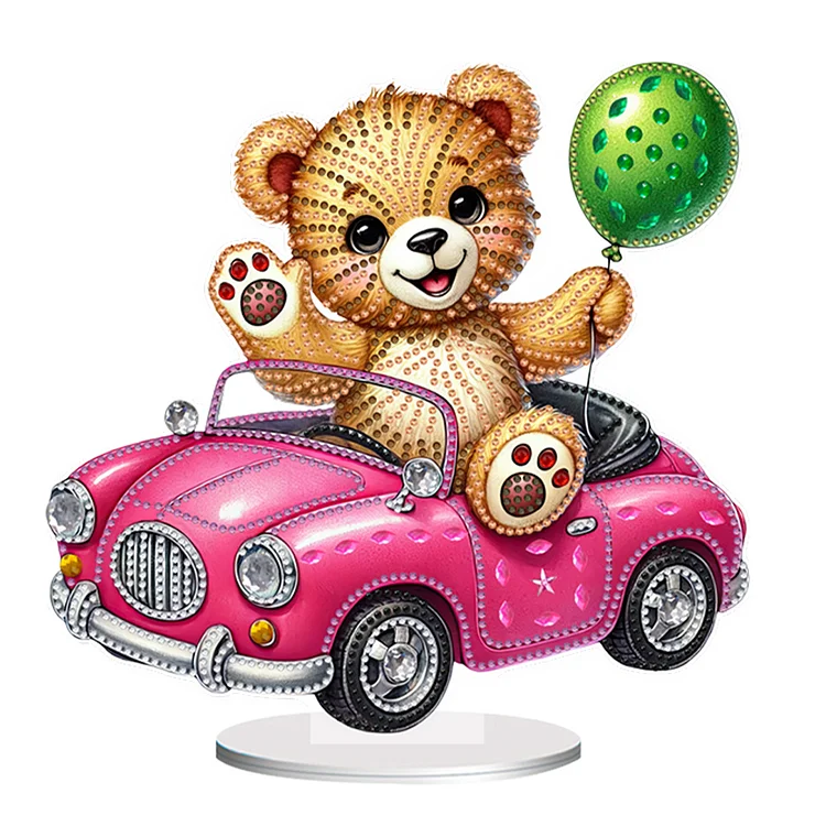 Acrylic Special Shape Bear Diamond Painting Desktop Decors for Home Office Decor