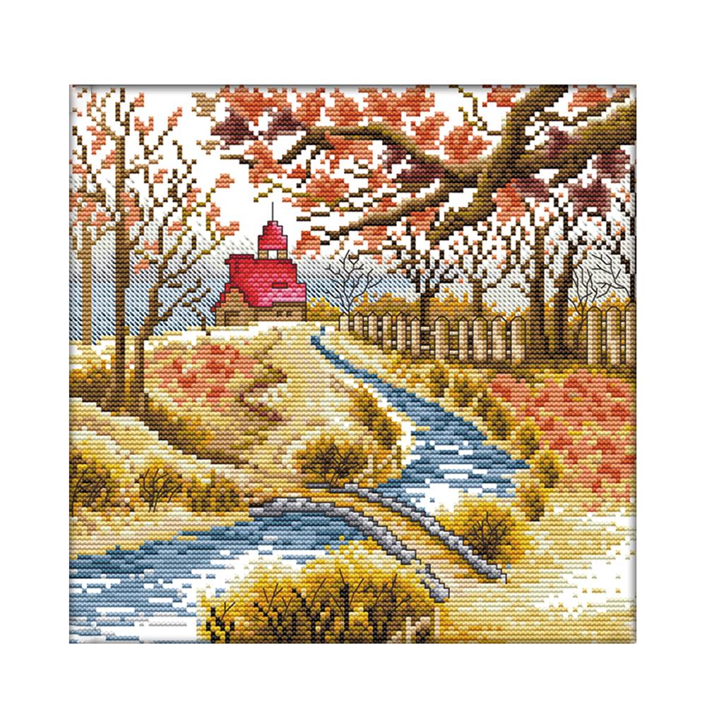 

Autumn - 14CT Stamped Cross Stitch - 29*29cm, 501 Original