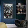 DIY Full Round Drill Diamond Painting 5D ferocious wolf Poster Kit