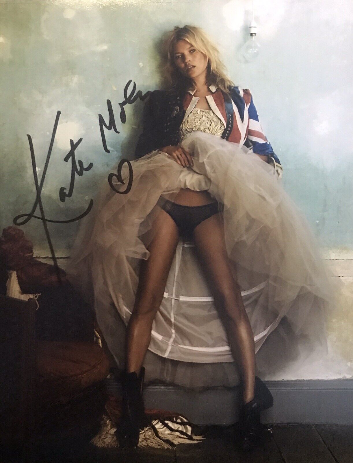 Kate Moss Signed Autographed 8x10 Color Photo Poster painting Sexy Model