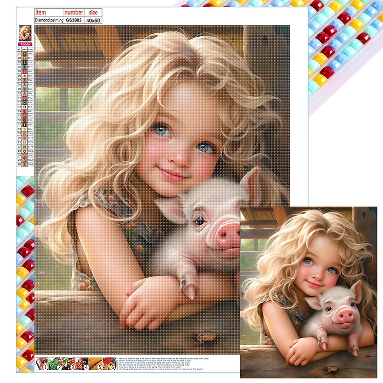 Sweet Girl 40*50CM (Canvas) Full Square Drill Diamond Painting gbfke