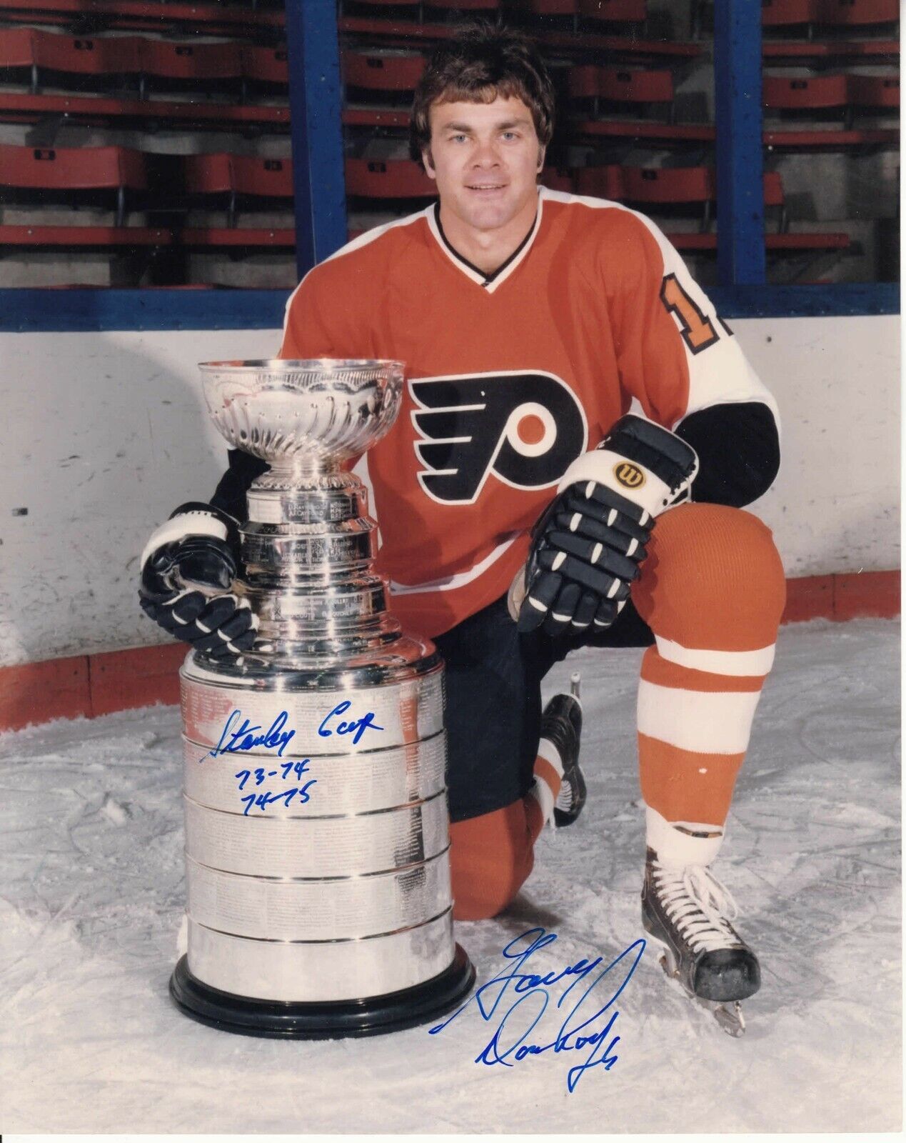 Gary Dornhoefer #0 8x10 Signed Photo Poster painting w/ COA Philadelphia Flyers 031719