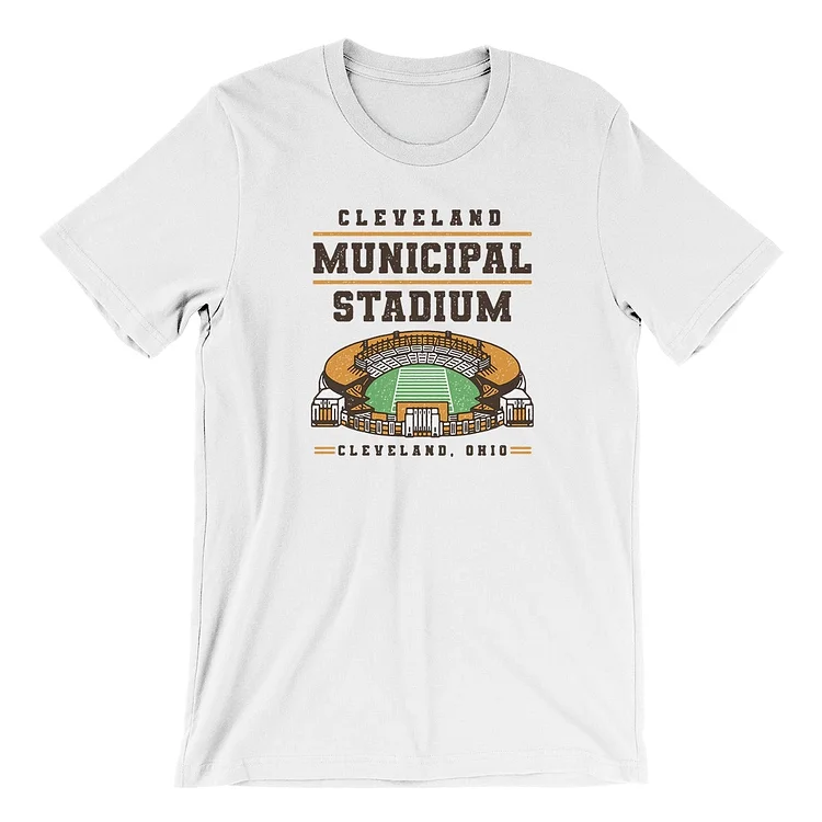 Municipal Stadium - Brown/Orange - Unisex Crew T-Shirt