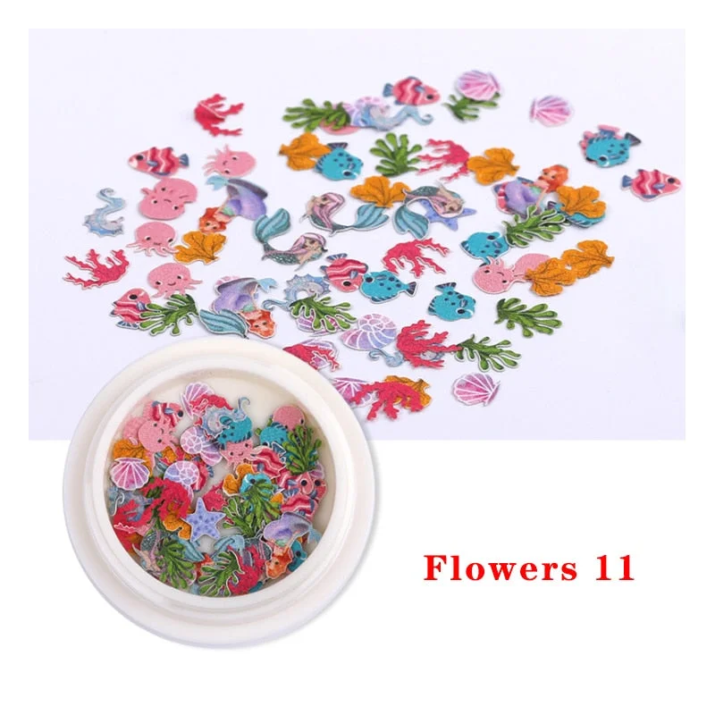 Spring Summer Flower Nail Decoration Wood Pulp Paper Mini Daisy Simulation Flower Butterfly Fashion DIY Nail Art Design Charm