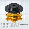 Universal Steering Wheel Quick Release 6 Holes Steering Wheel Hub (Gold)