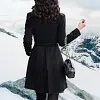 Mid Length Single Breasted Belted Wool Coat