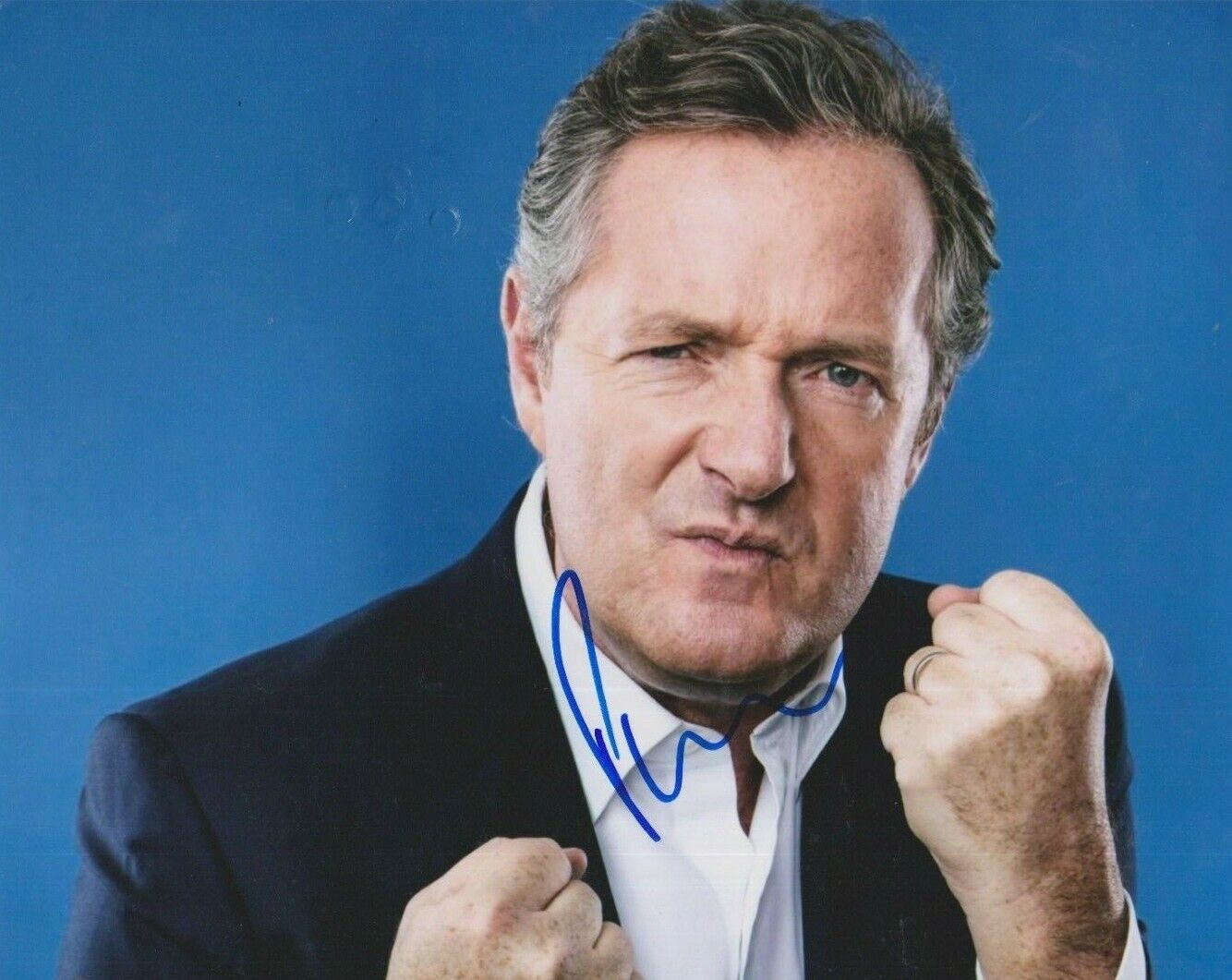 Piers Morgan **HAND SIGNED** 8x10 Photo Poster painting ~ Good Morning Britain ~ AUTOGRAPH