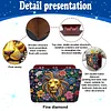 DIY Gem Lion Heart Diamond Painting Wooden Tube Vase