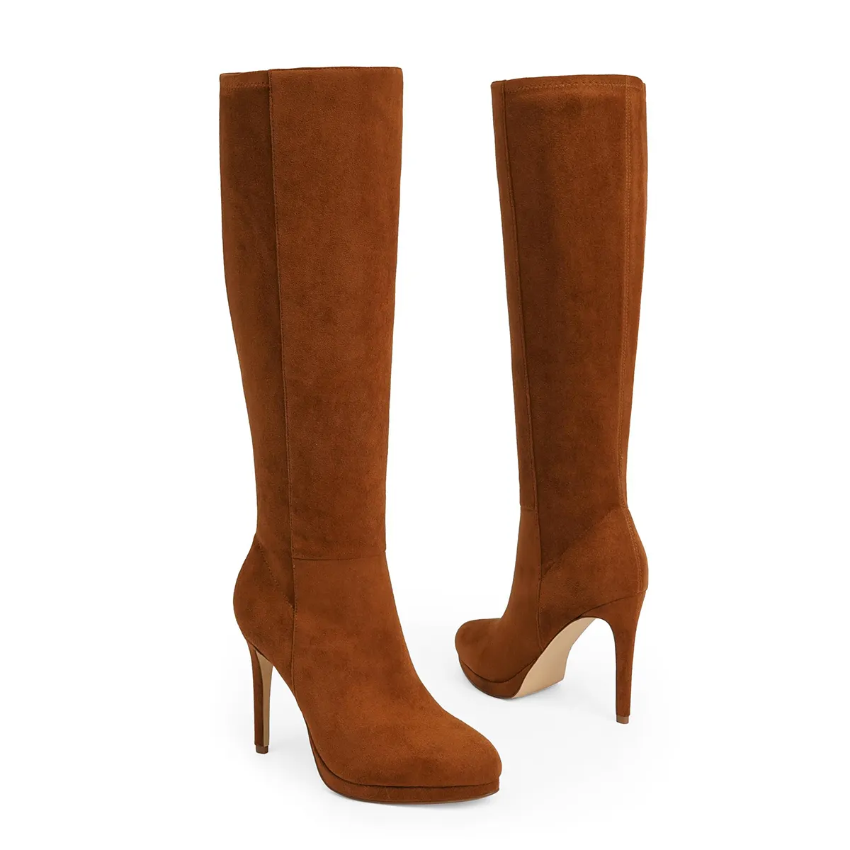 105mm/4.1 Inch Fashion Knee High Boots Platform Heel Boots -vocosishoes