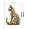 (Big Size)Flowers And Cats - 11CT Counted Cross Stitch - 40*60cm