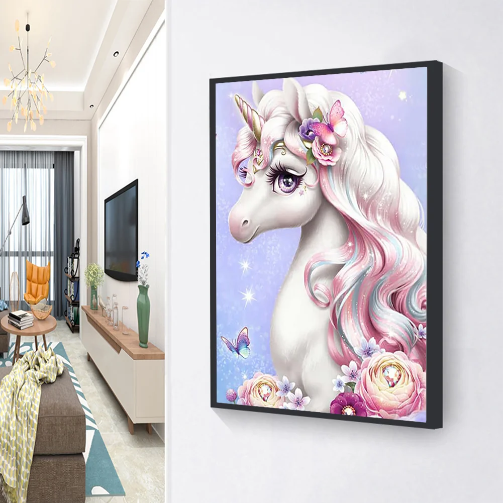 Diamond Painting - Full Round Drill - Unicorn(30*40cm)