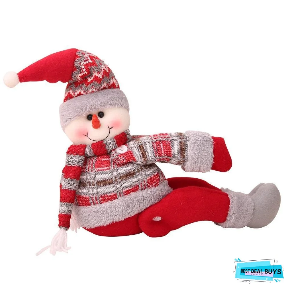 Santa Claus Elk Snowman Doll Curtain Buckle Christmas Decoration