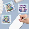 uk.everydayedeals 8Pcs DIY Diamond Painting Greeting Card - Snowy Owl