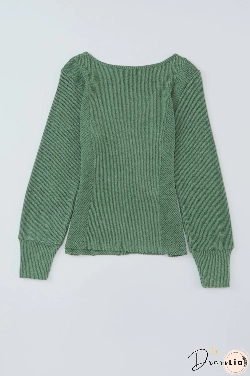 Green Knit Sweater - Long Sleeve