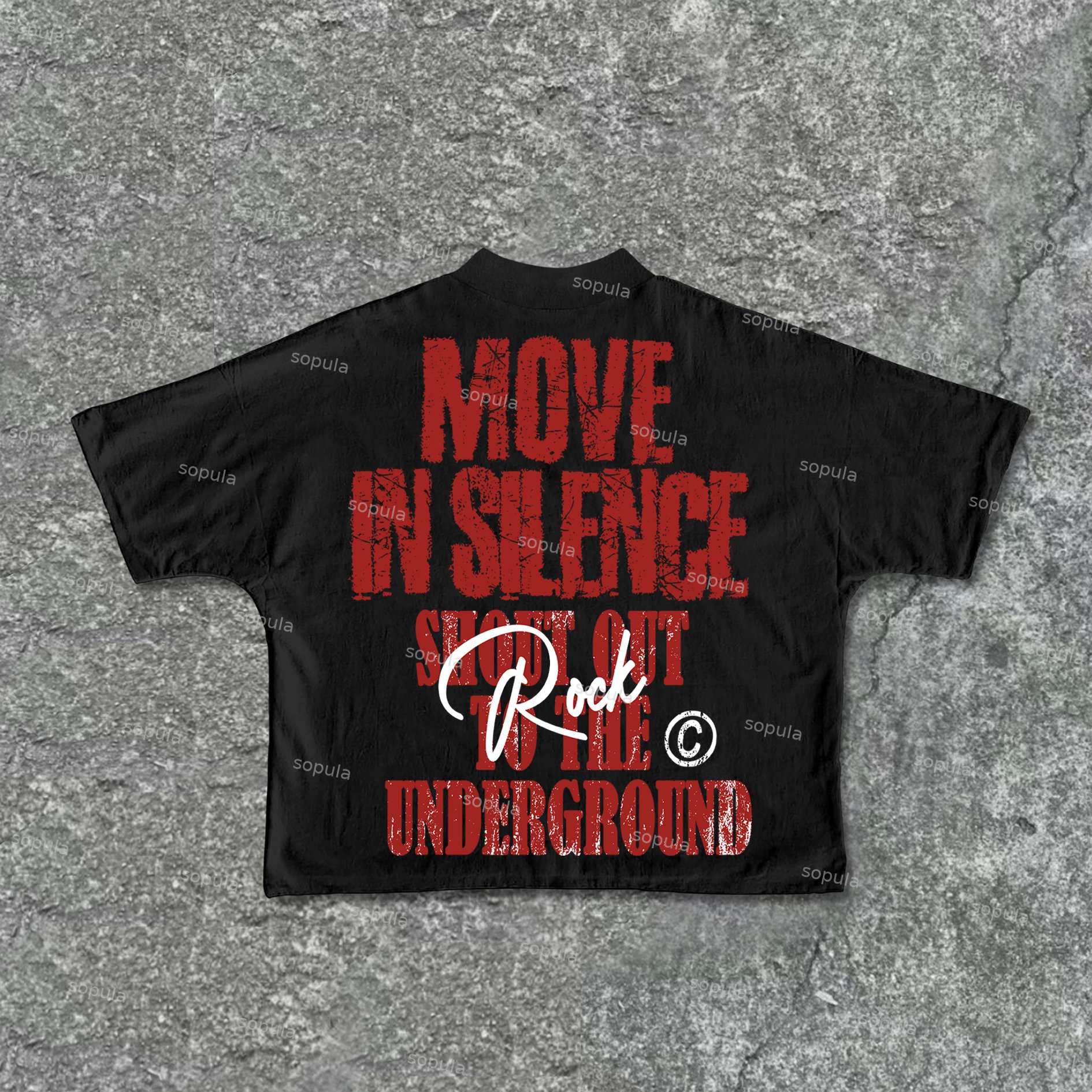 Sopula Move In Silence Graphic Print Cotton Cropped T-Shirts - Sopula｜Premium Graphic Tees & Graphic Clothing