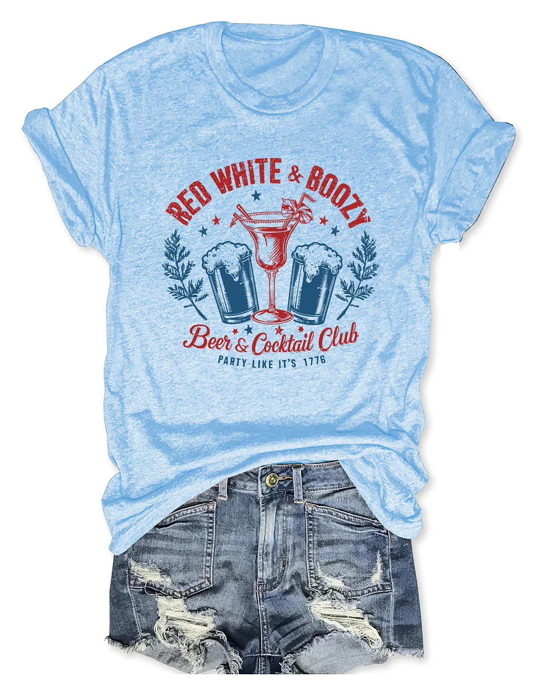 Red White & Boozy 4th Of July T-shirt