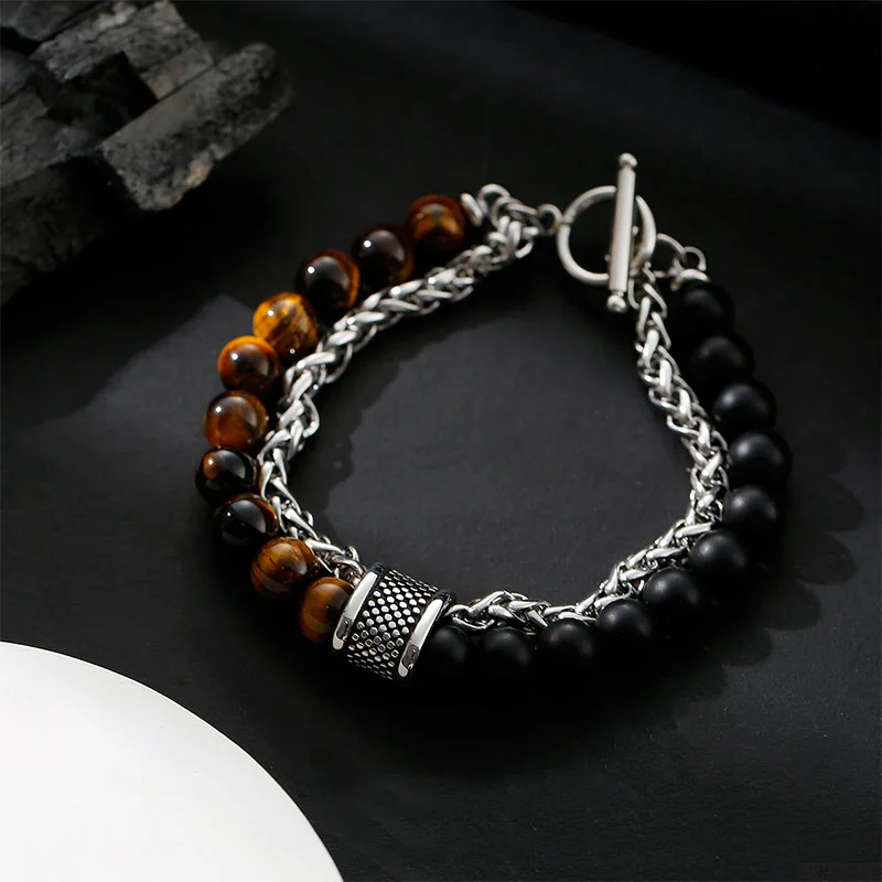 Men's obsidian bracelet