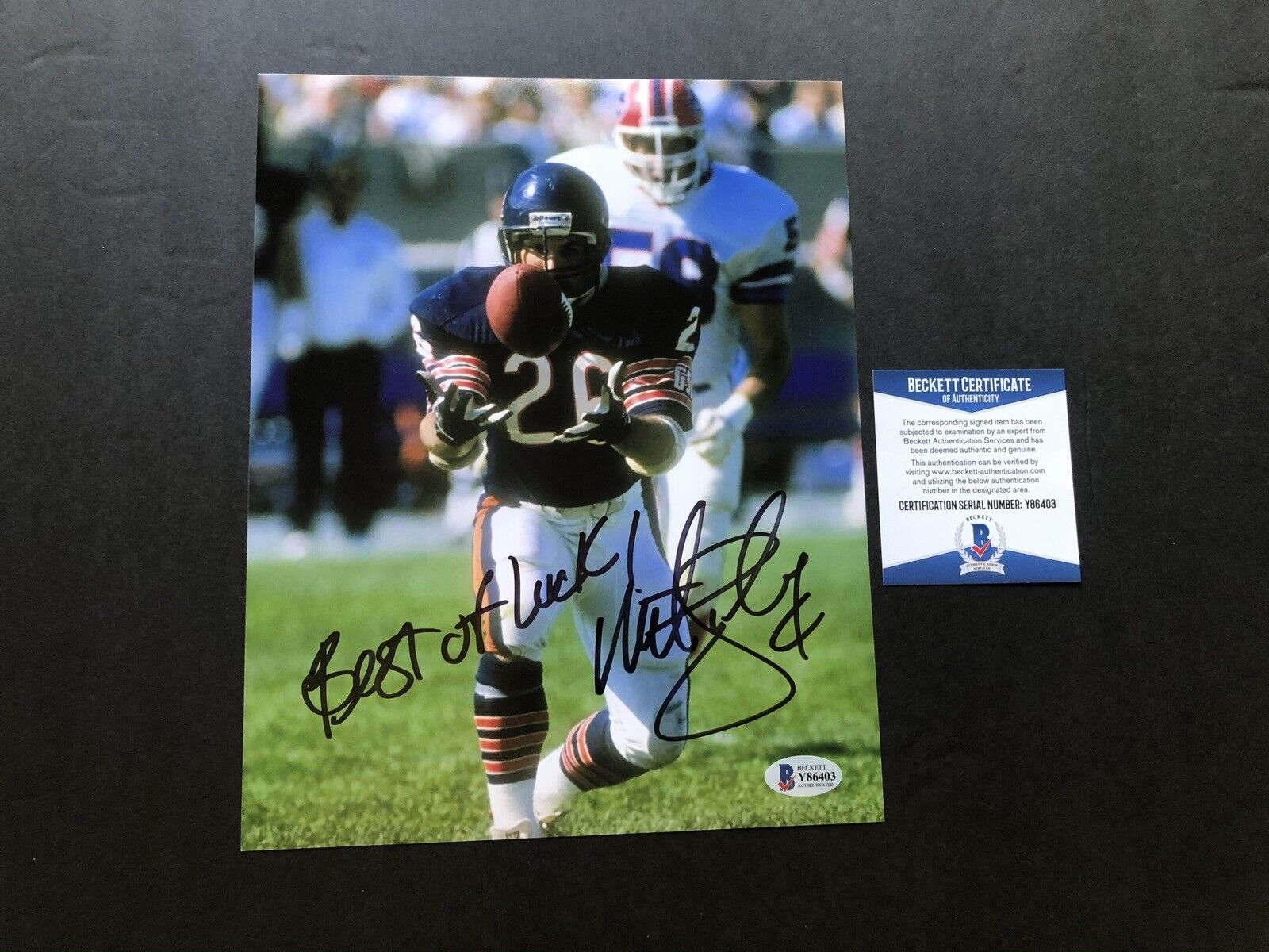 Matt Suhey signed autographed Chicago Bears 8x10 Photo Poster painting Beckett BAS coa