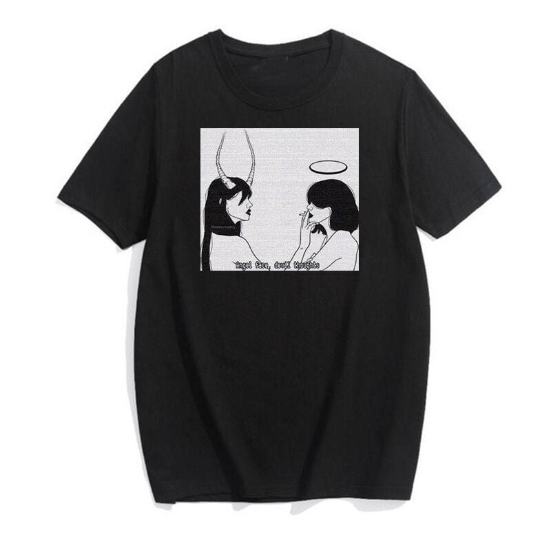 Women's T-shirt clothes vintage vegan tee jersey Female clothing T Shirt Harajuku Tops Harajuku Tshirts shirts Short Sleeve Punk