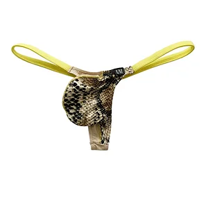 Men's Sexy Camouflage Thong Raised Pocket Thong