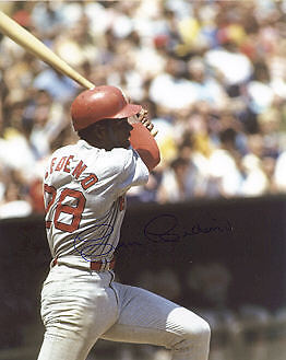 CESAR CEDENO HOUSTON ASTROS ACTION SIGNED 8x10