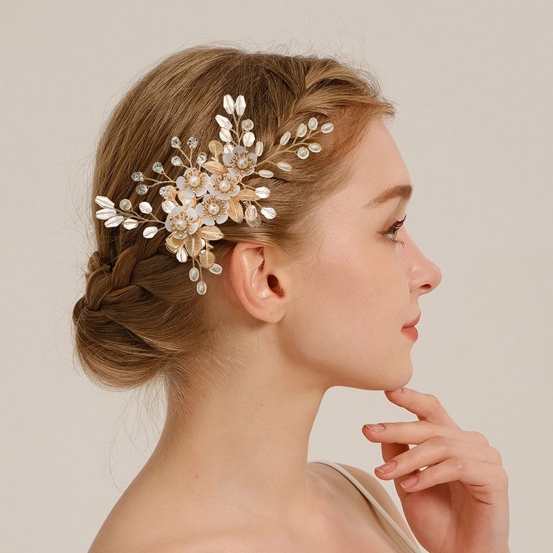 Women’s Pastoral Flower Rhinestone Hair Clip