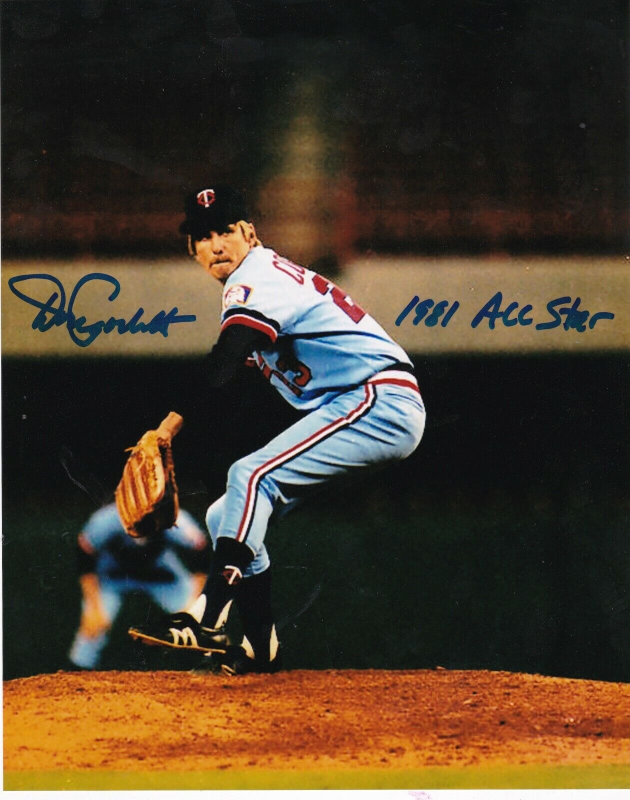 DOUG CORBETT MINNESOTA TWINS 1981 ALL STAR ACTION SIGNED 8x10