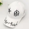 Hat Men's Korean Style Peaked Cap Hip-hop Cap Black And White Baseball Cap by Inlyline