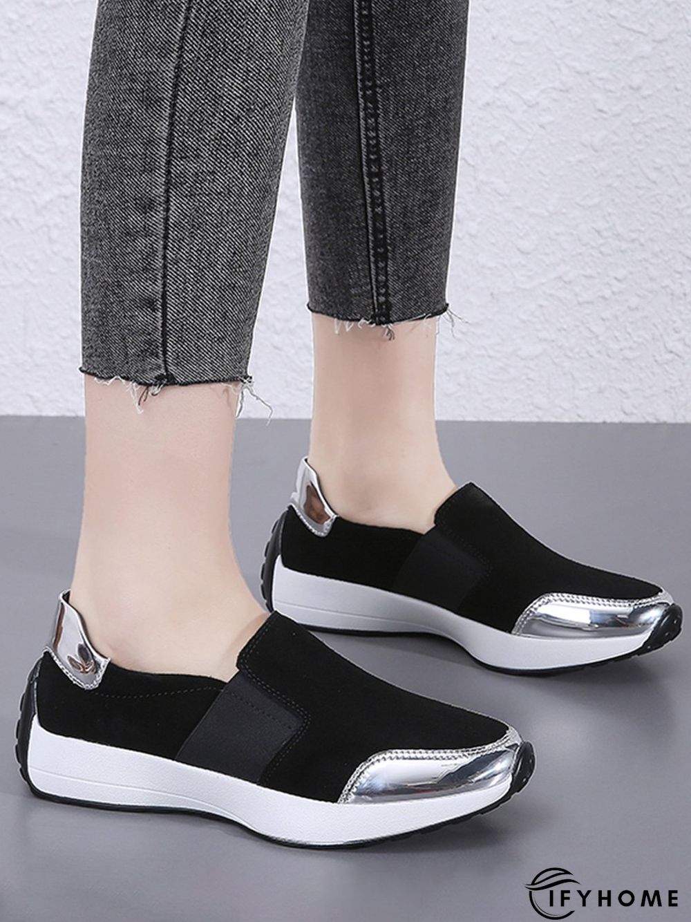 Casual Color Block Slip On Walking Shoes | IFYHOME