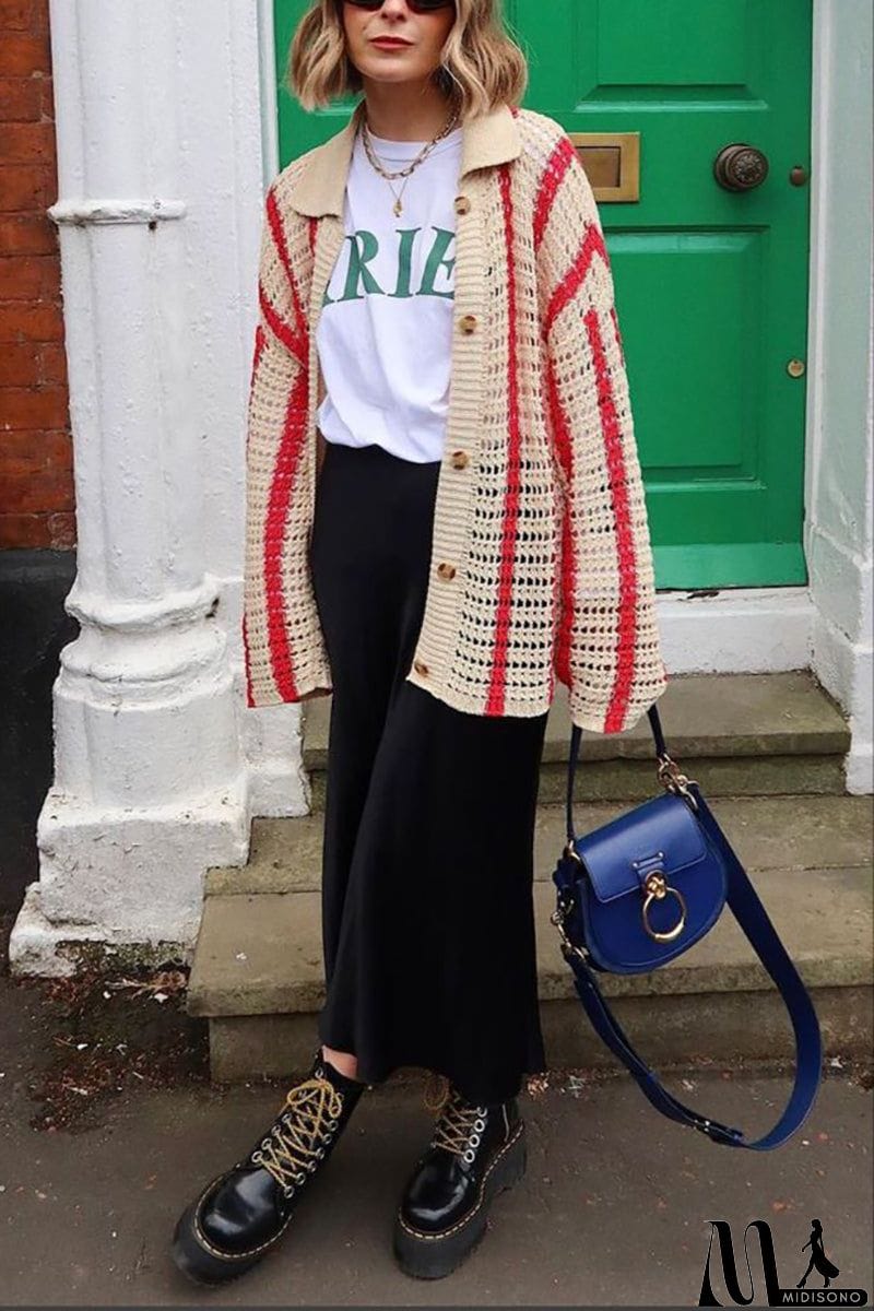 MidiSono - Head In The Clouds Crochet Cardigan Short Set