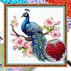 Peacock Blossom Glass Bead Partial 11CT DIY Stamped Cross Stitch Kits for Beginners Adults Home Decor Cross Stitch Art and Crafts Kits 14.04x14.04in tapestrymarket