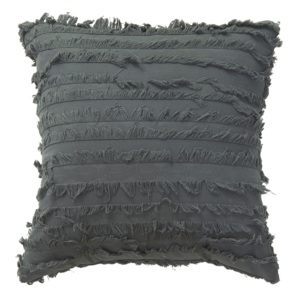 

45x45cm Nordic Pillowcase Cotton Pillowslip Sofa Cushion Cover (Grey, 501 Original