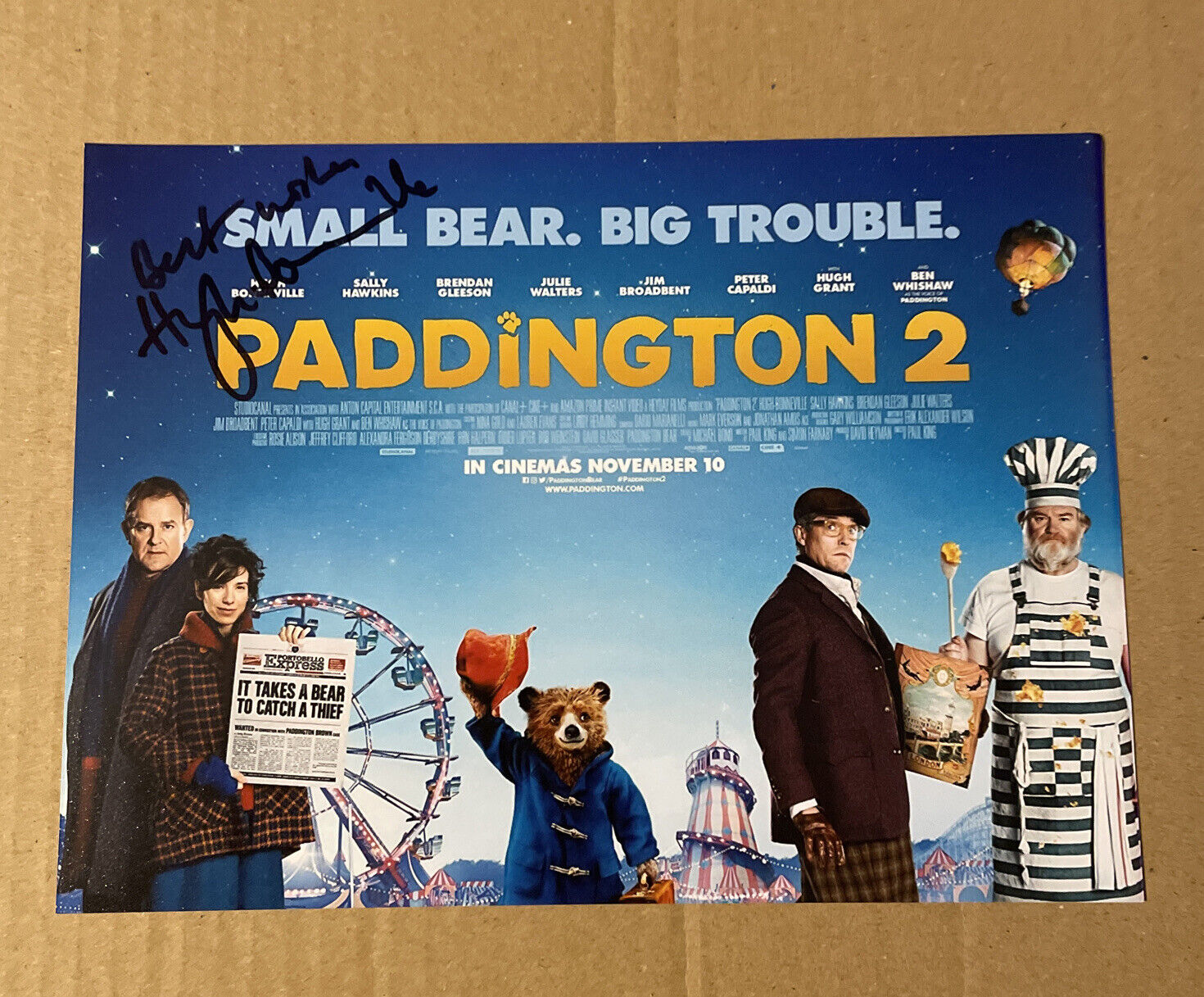 HUGH BONNEVILLE autograph 8x6 Photo Poster painting Hand signed DOWNTON ABBEY, PADDINGTON Actor