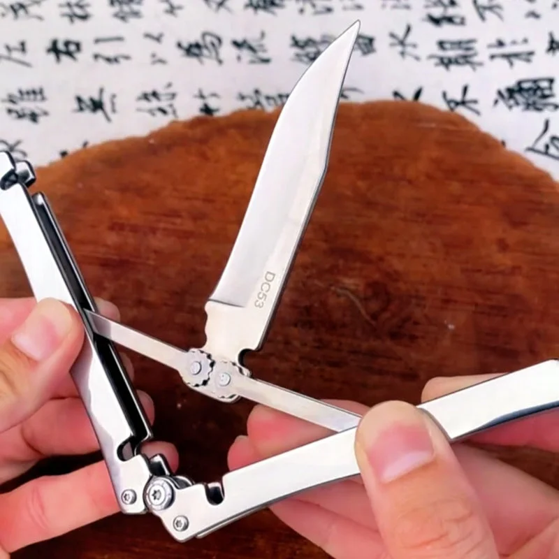 Full-Steel Mechanical Folding Knife - EDC Gadget