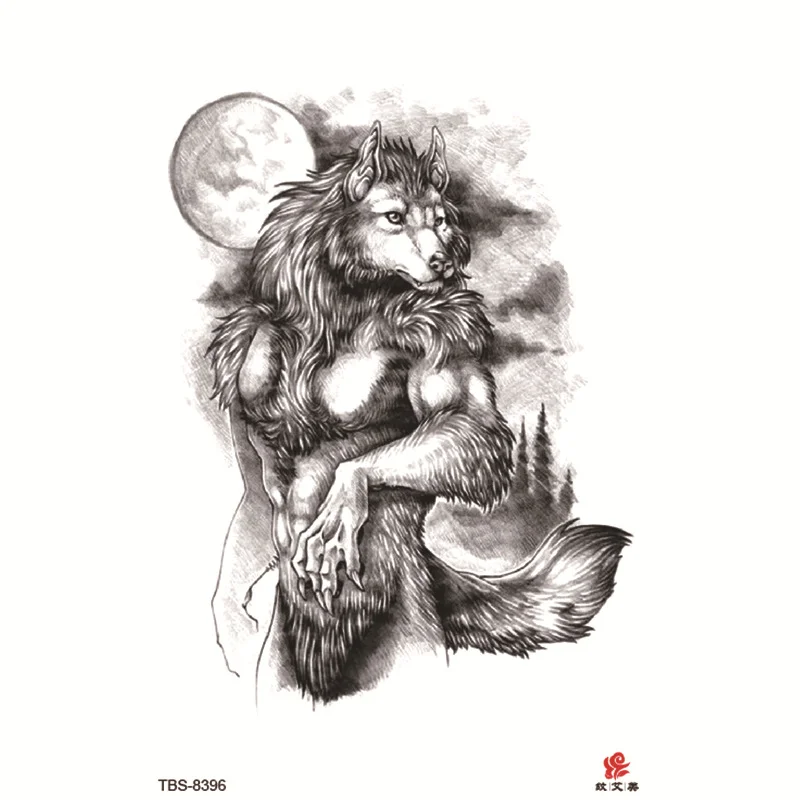 Sdrawing Temporary Tattoo Sticker Forest Lion Tiger Flash Tattoos Women Skeleton Skull Bodi Art Arm Fake Tatoo Men Body Woman