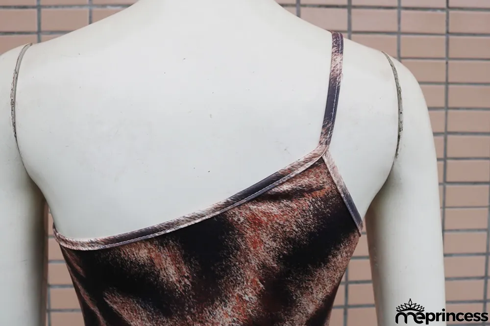 Sexy Leopard Strap Mini Club Dress