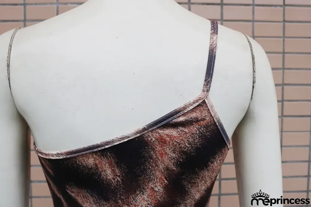 Sexy Leopard Strap Mini Club Dress