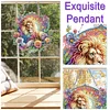 DIY Flower Lion Diamond Painting Special Shaped Hanging Pendant