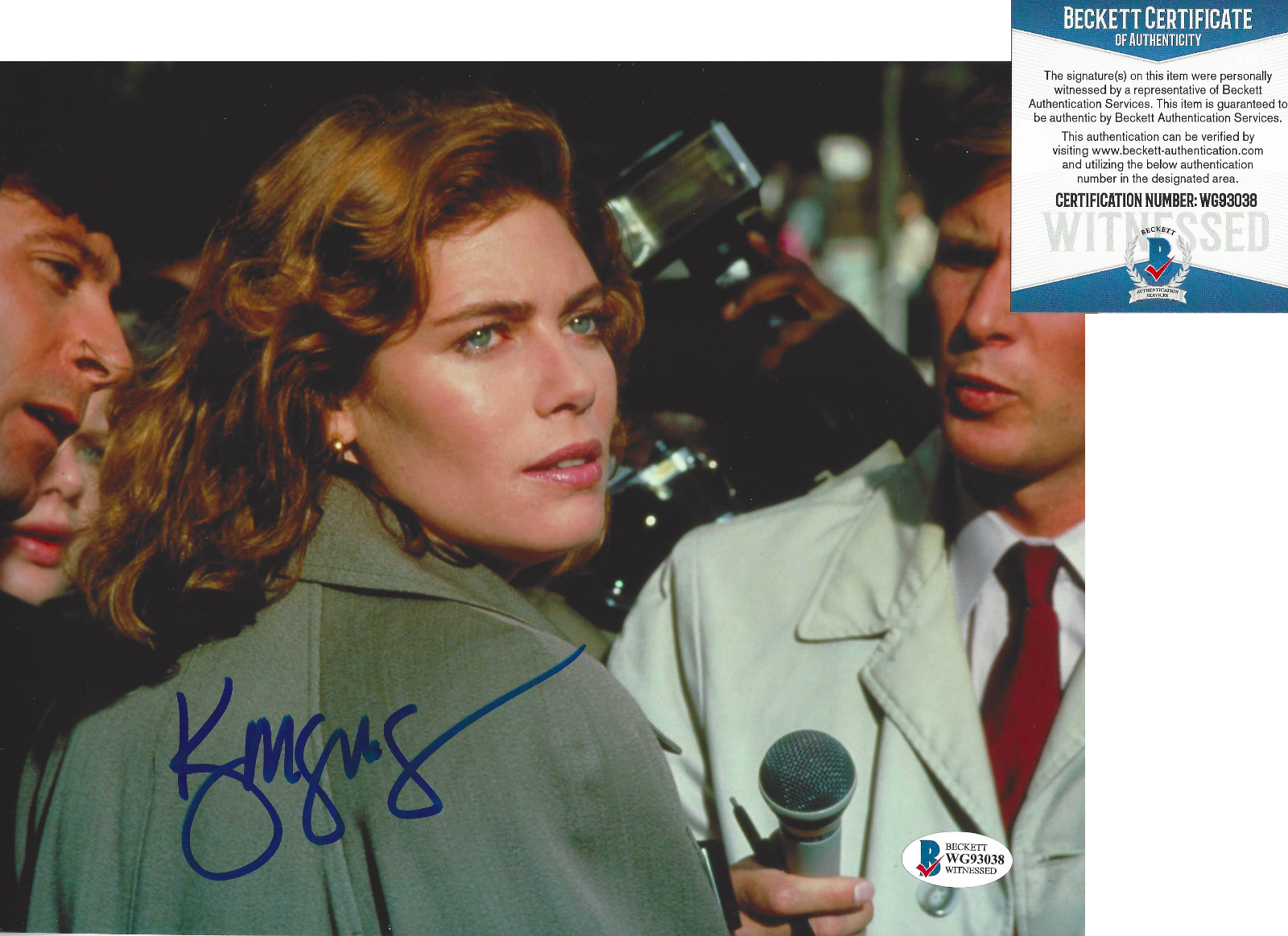 KELLY MCGILLIS SIGNED 'THE ACCUSED' 8x10 MOVIE Photo Poster painting ACTRESS BECKETT COA BAS