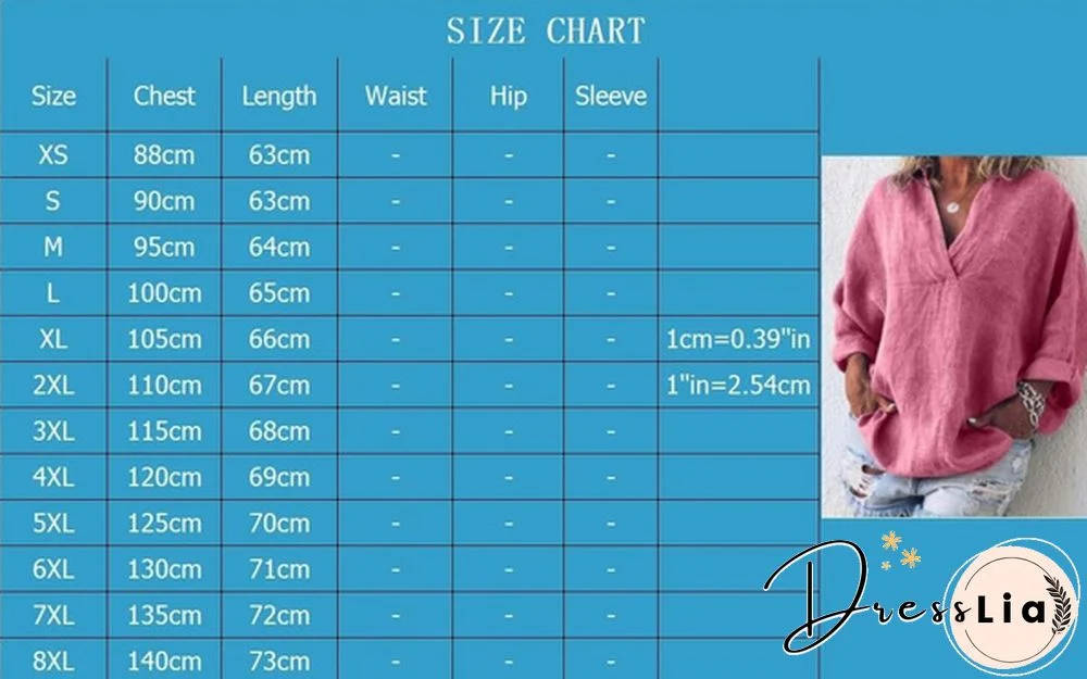 XS-8XL Autumn Tops Plus Size Fashion Clothes Women's Casual Long Sleeve Tee Shirts Deep V-neck Tunic Tops Ladies Blouses Pullover Loose T-shirts Solid Color Linen Blouses