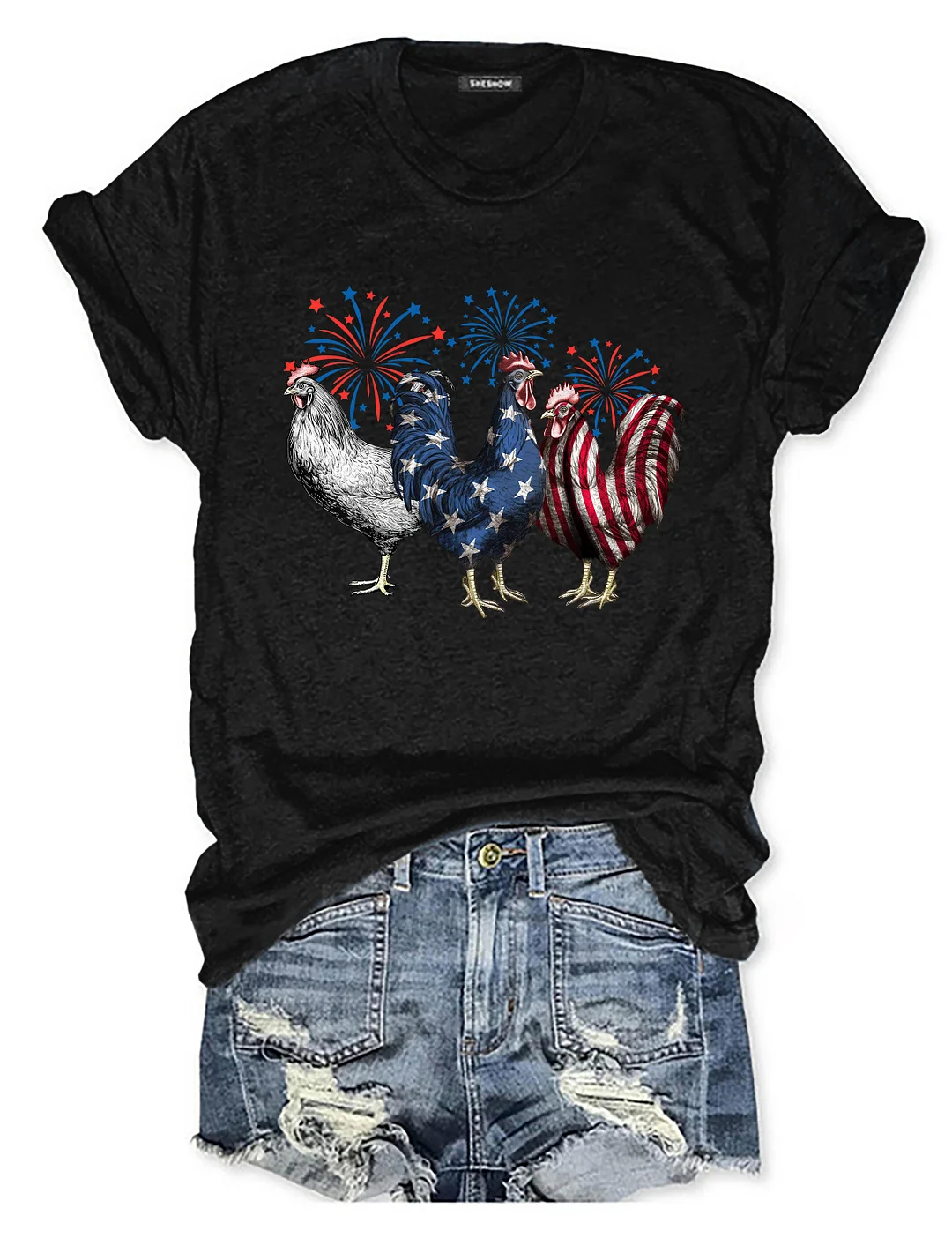 Patriotic USA Chicken 4th Of July T-shirt