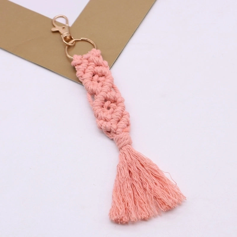 Minimalist Solid Color Cotton Rope Unisex Bag Pendant