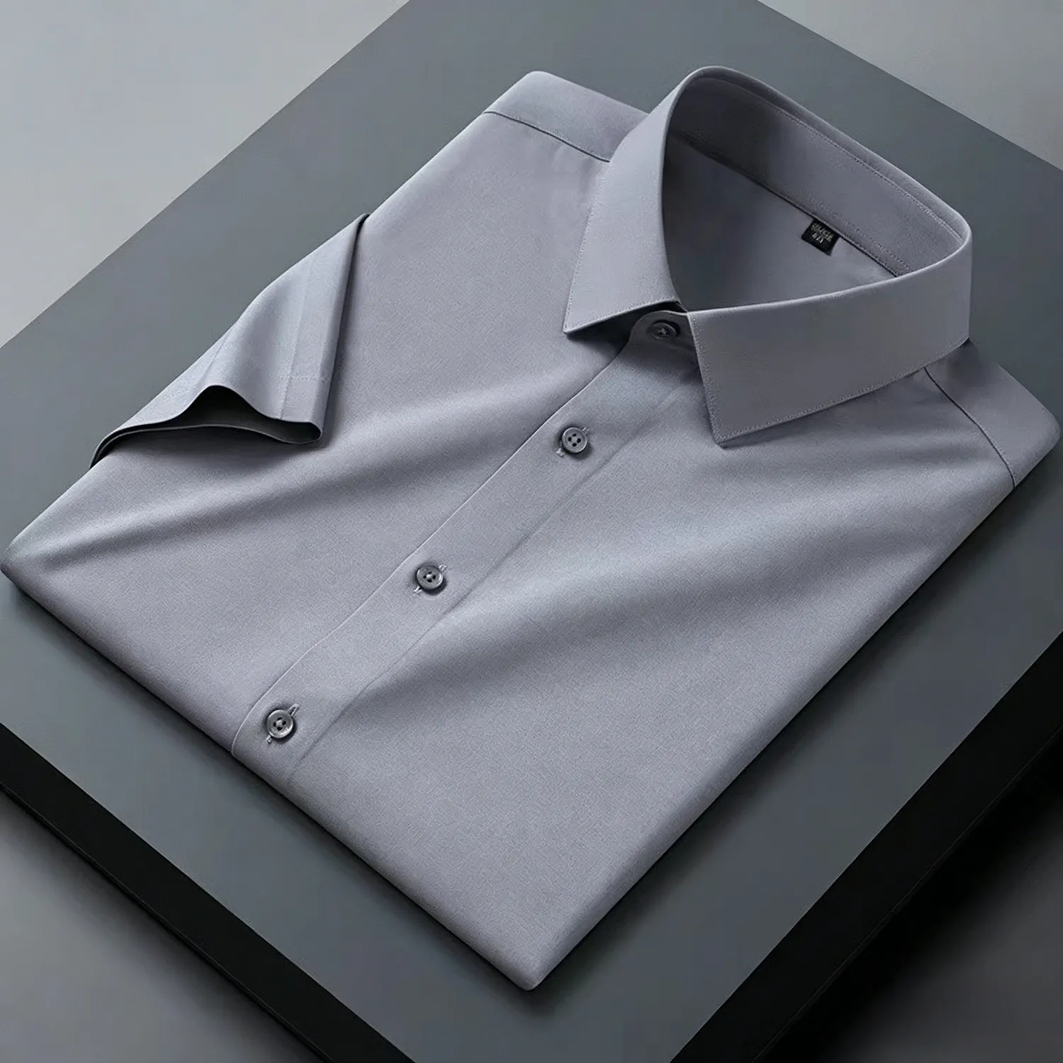Men's Silk Shirt Short Sleeve Top for Business Style REAL SILK LIFE