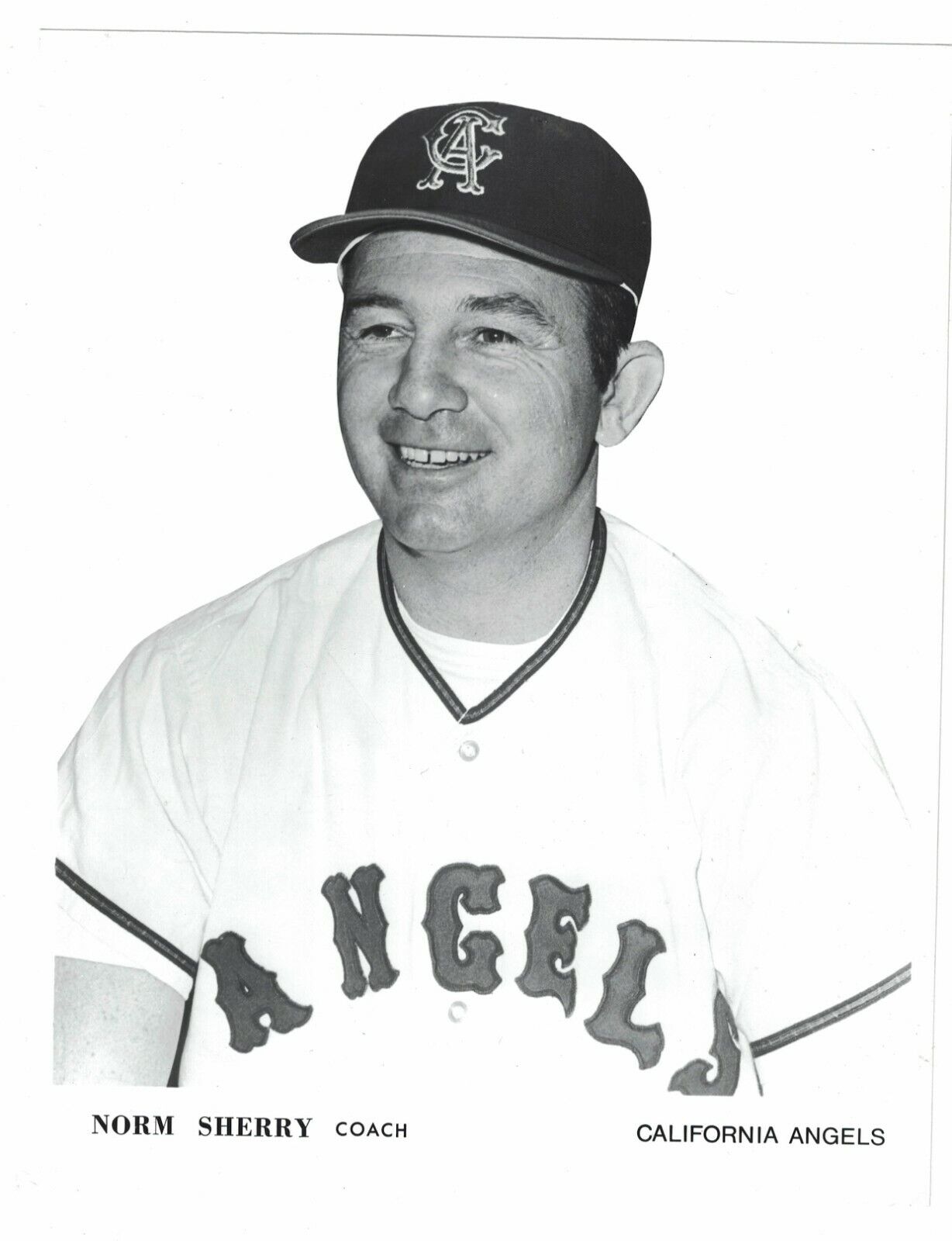 Norm Sherry California Angels Vintage 8x10 Team Issue Baseball Photo Poster painting RH