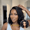 Glueless Loose Wavy Bob 150% High Density Drawstring Hair Wig For Beginners
