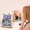(US Local)DIY Flower Diamond Painting Kit Rotatable Mirror w Diamond Painting Jewelry Box