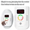 Plug-in Carbon Monoxide CO Detector Sound Light Warning CO Leak Detector