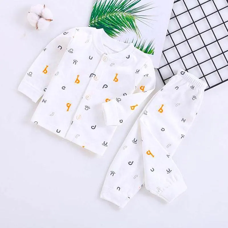 0-2 Years Soft Baby Clothes Set Spring Autumn Cotton Newborn Baby Boys Girls Clothes 2PCS Baby Pajamas Unisex Kids Clothing Sets