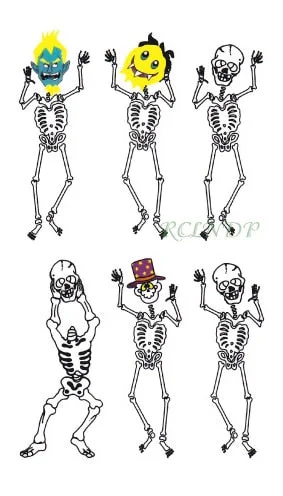 Waterproof Temporary Tattoo Sticker on body art Mexican skull tatto stickers flash tatoo fake tattoos for girl women men