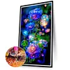 Diamond Painting-DIY Full Round Drill Blue Crystal Flower(40*70CM)